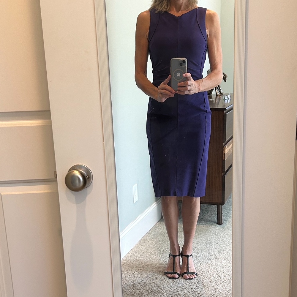 Kobe Halperin, stylish sheath dress, purple, size 6